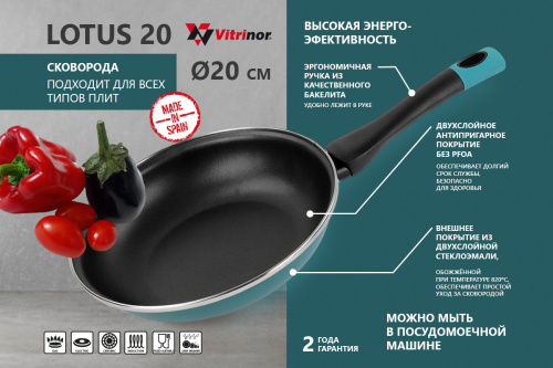 Сковорода Vitrinor Lotus 20 фото 2