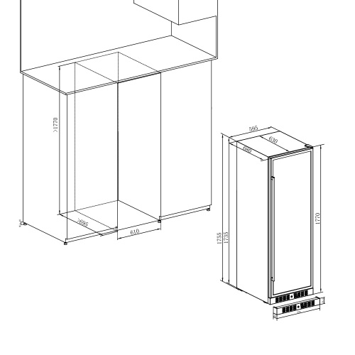 Винный шкаф Temptech ST180DRB фото 6